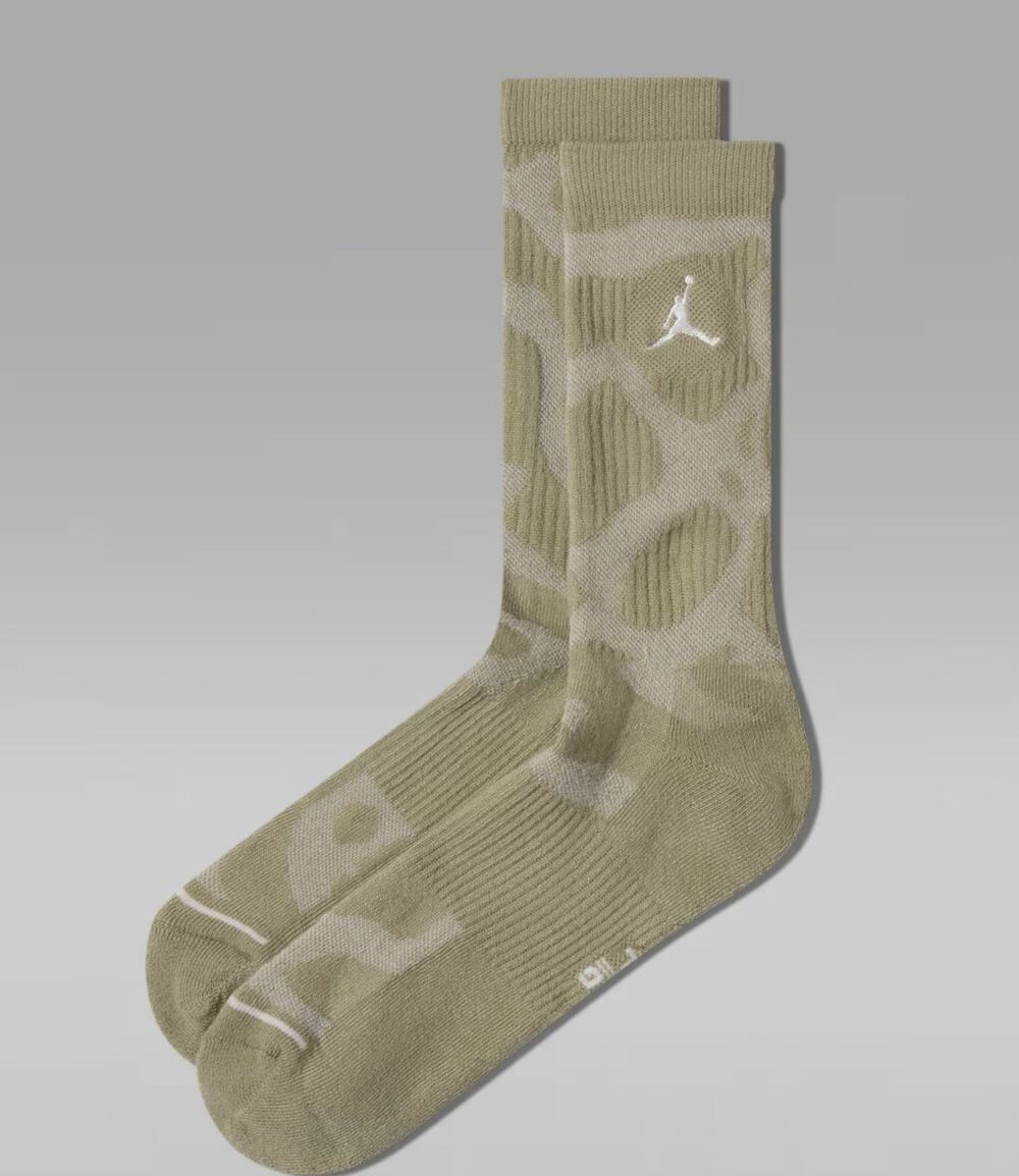 Jordan Men’s Everyday Cushioned Crew Socks L Medium Khaki/Light Orewood Fz2017